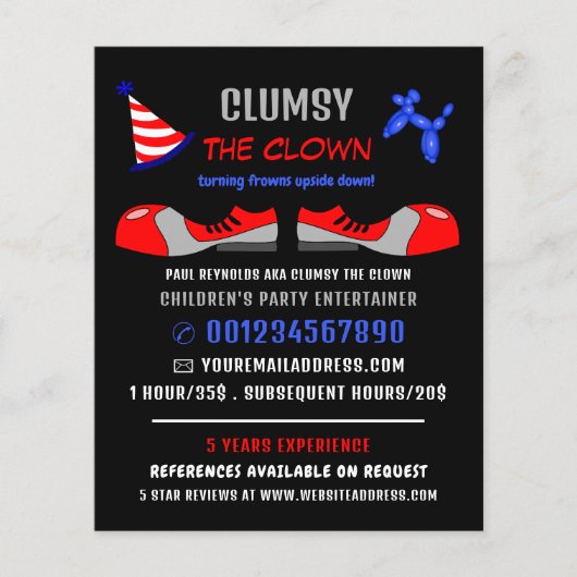 ピエロシューズ,キッズエンターテイナー,ピエロ広告ズ チラシ (正面)