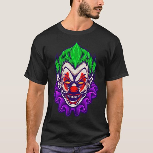 ピエロジョカーバンパイアホラー Tシャツ (正面)