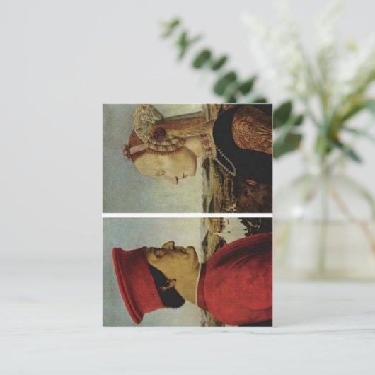 ピエロデッラフランチェスカバティスタスフォルツァフェデリコ ポストカード (スタンド正面)