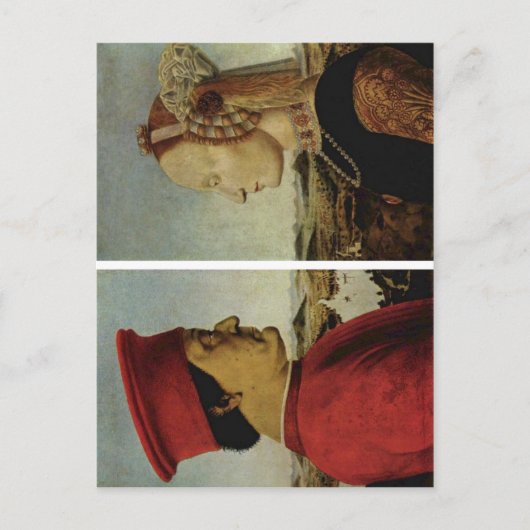 ピエロデッラフランチェスカバティスタスフォルツァフェデリコ ポストカード (正面)