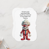 ピエロノベルティサンキューカード カード (正面/裏面インサイチュ)