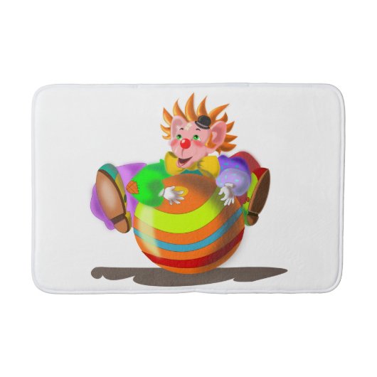 ピエロバスマットハッピーサーカスカスタム-文字 バスマット (正面)