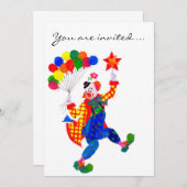 ピエロパーティの招待状 招待状 (正面/裏面)