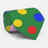ピエロパーティーtie_greenカラフル水玉模様 ネクタイ (ロール)