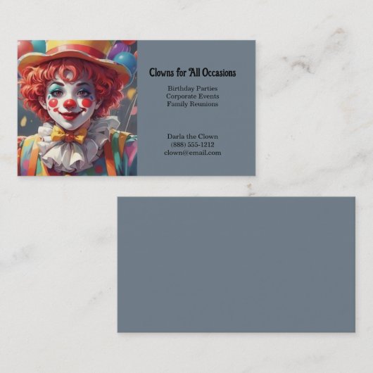 ピエロピエロ誕生日パーティー名刺 名刺 (正面/裏面)