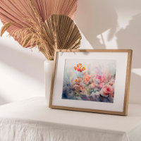 ピエロフィッシュアネモーンリーフウォータープリント