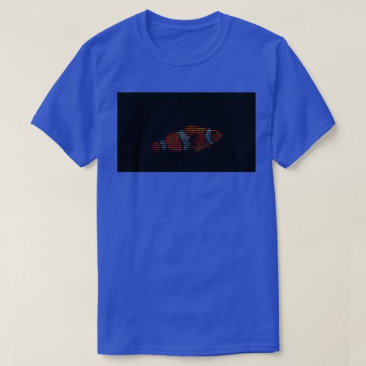 ピエロフィッシュコンピューター文字画像 Tシャツ (デザイン正面)