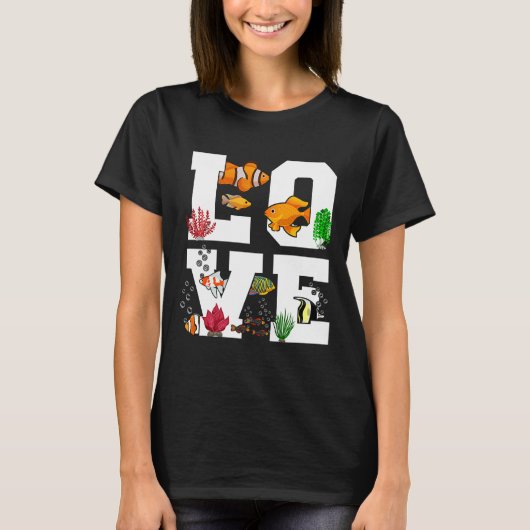 ピエロフィッシュラブフィッシュタンク Tシャツ (正面)