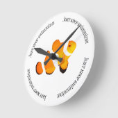 ピエロフィッシュ保ジャスト水時計 ラウンド壁時計 (傾斜)