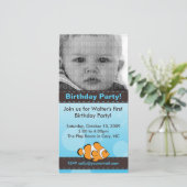 ピエロフィッシュ誕生日パーティーフォトカード (スタンド正面)