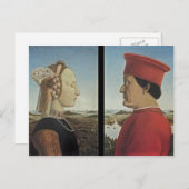 ピエロフランチェスカ – ポートレートズフェデリコダモンテフェルトロ ポストカード (正面/裏面)