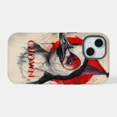 ピエロペンギン iPhone 15ケース (裏面横)