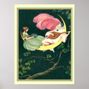 "ピエロムーンセレナーデ" ca. 1920デコプリント ポスター