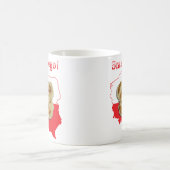 ピエロージスマッチネゴポーランドの地図 コーヒーマグカップ (中央)
