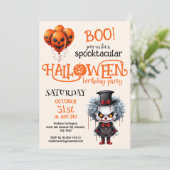 ピエロ不気味ハロウィーン誕生日パーティー 招待状 (スタンド正面)