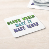 ピエロ世界 スクエアペーパーコースター (アングル)