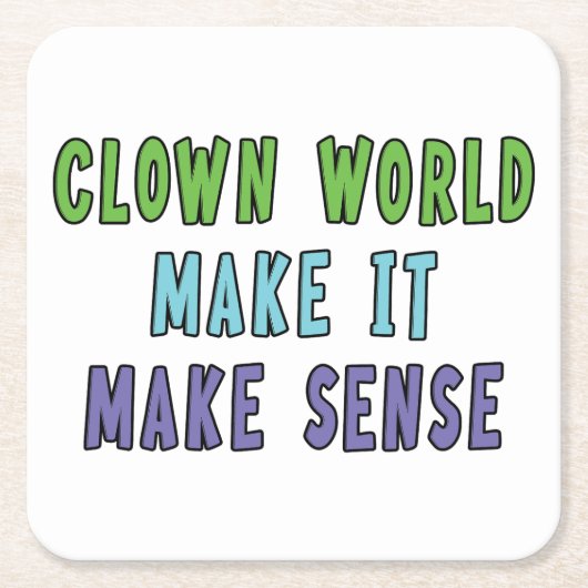 ピエロ世界 スクエアペーパーコースター (正面)