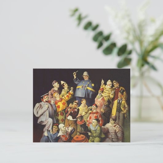 ピエロ事務所ユーモアサーカス法の会議3リング ポストカード (スタンド正面)