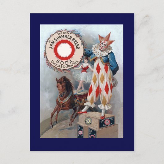 ピエロ人形の馬 ポストカード (正面)