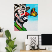 ピエロ及び蝶キス ポスター (ホームオフィス)