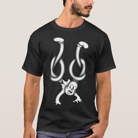 ピエロ幽霊がねじれた Tシャツ (正面)