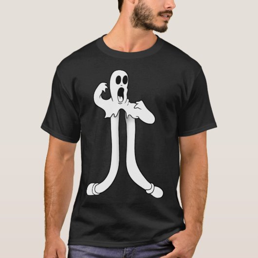 ピエロ幽霊はブラックワークを分割 Tシャツ (正面)