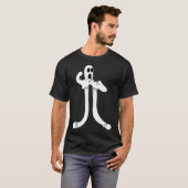 ピエロ幽霊はブラックワークを分割 Tシャツ (正面フル)