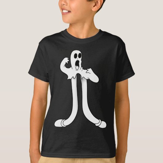 ピエロ幽霊はブラックワークを分割 Tシャツ (正面)