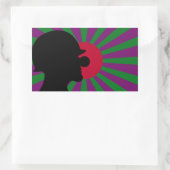 ピエロ朝日フラッグステッカー 長方形シール (バッグ)