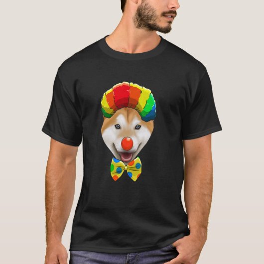 ピエロ柴犬サーカスドッグ Tシャツ (正面)