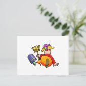 ピエロ清掃員 ポストカード (スタンド正面)