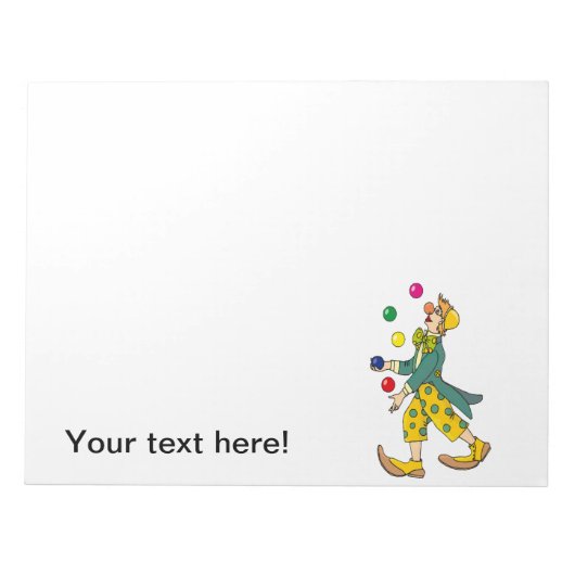 ピエロ漫画 ノートパッド (正面)