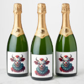 ピエロ牛の恐怖 スパークリングワインラベル (ボトル)