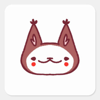 ピエロ猫シール スクエアシール