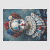 ピエロ衣装の子供 – デコパージュ –  薄葉紙 (正面)