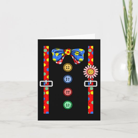 ピエロ衣装ハロウィーンヴィンテージ カード (正面)