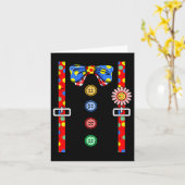 ピエロ衣装ハロウィーンヴィンテージ カード (黄色い花)