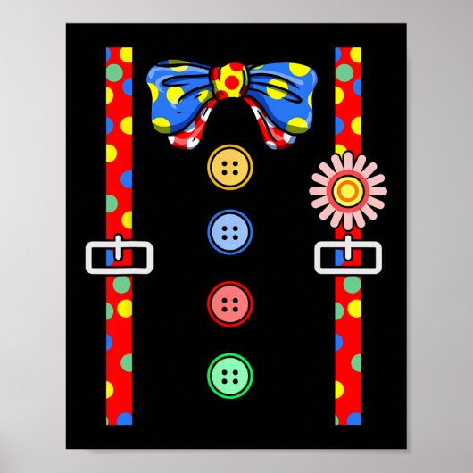 ピエロ衣装ハロウィーン ポスター (正面)