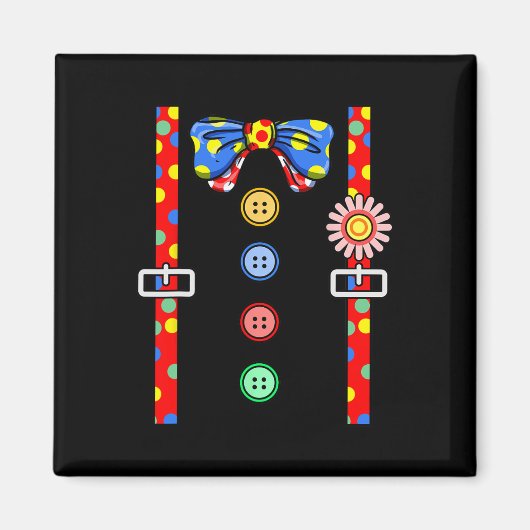 ピエロ衣装ハロウィーン マグネット (正面)