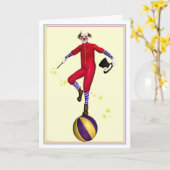 ピエロ誕生日カード カード (黄色い花)