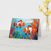 ピエロ誕生日ユーモア カード (黄色い花)