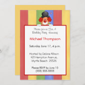 ピエロ誕生日招待状 招待状 (正面/裏面)