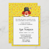 ピエロ誕生日招待状 招待状 (正面/裏面)