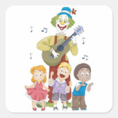 ピエロ遊のギター スクエアシール (正面)