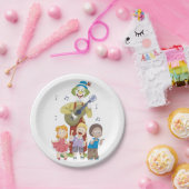 ピエロ遊のギター ペーパープレート (パーティー)