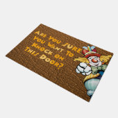 ピエロ頼本当にノックしたい?おもしろい ドアマット (アングル)