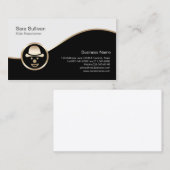 ピエロ顔アイコンキッズエンターテイナービジネスカード 名刺 (正面/裏面)