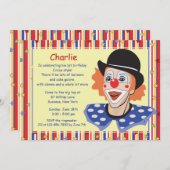 ピエロ顔招待状 招待状 (正面/裏面)