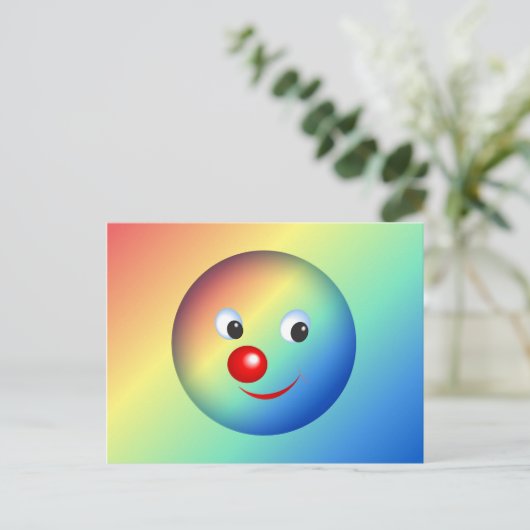 ピエロ顔 ポストカード (スタンド正面)