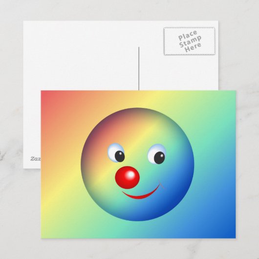 ピエロ顔 ポストカード (正面/裏面)